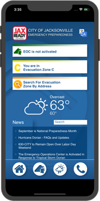 JaxReady Mobile App On Phone Image