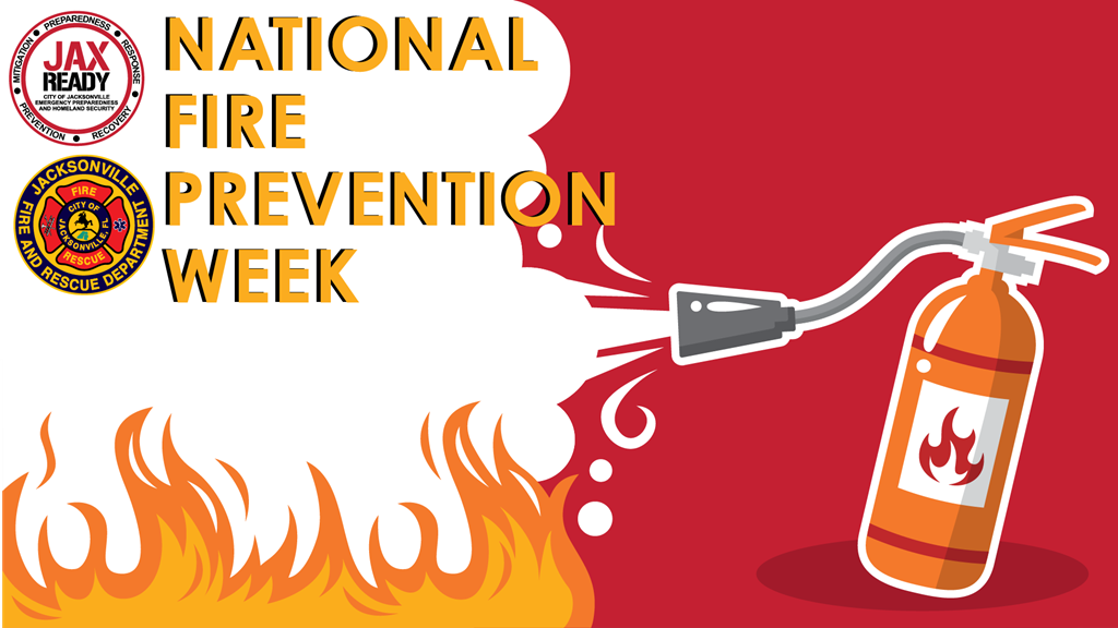 Graphic with the verbiage National Fire Prevention Week