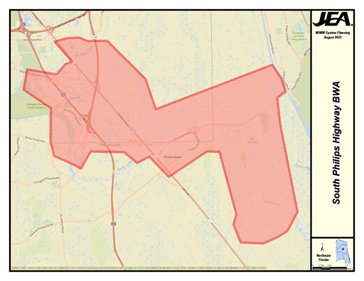 Map of boil water advisory area